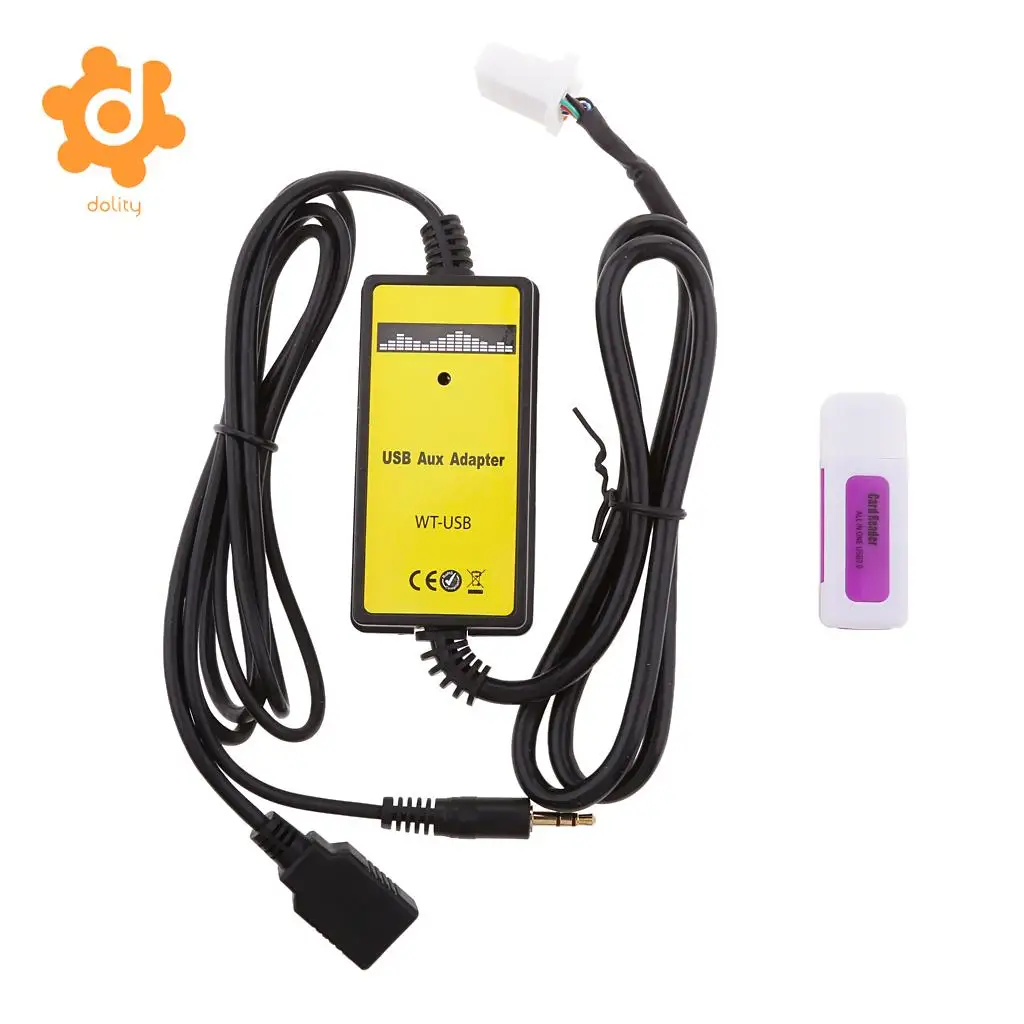 Автомобильный USB Aux in MP3 плеер dolity радио 6 + 6Pin адаптер для Toyota RAV4 Lexus ES300|car usb mp3 adapter|usb