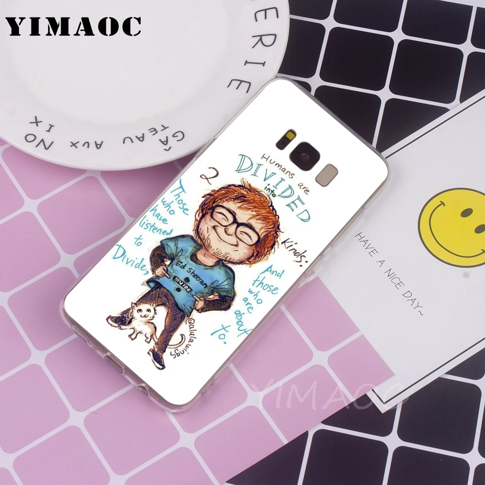 Мягкий чехол YIMAOC Ed Sheean из ТПУ для Galaxy j3 j5 j6 j7 A5 2016 2017 A6 A9 2018 Note 8 9 S7 edge S8 S9 S10 Plus S10e |