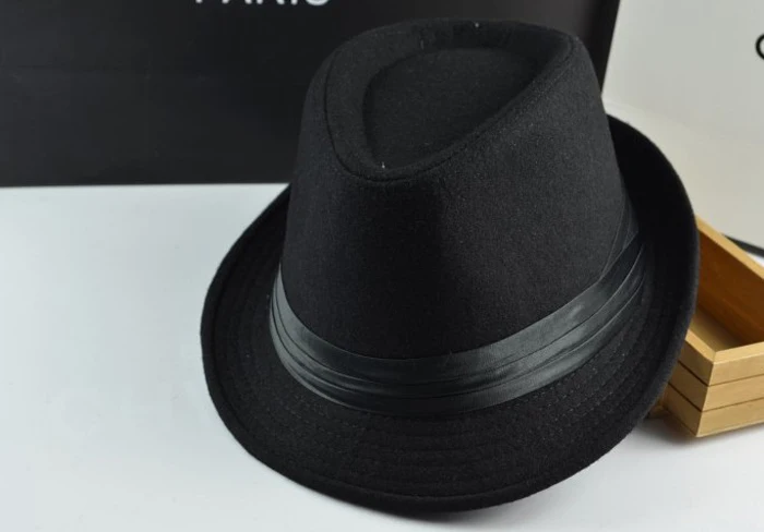Новая шляпа котелок мужская повседневная Кепка fedora украшенная шелковыми
