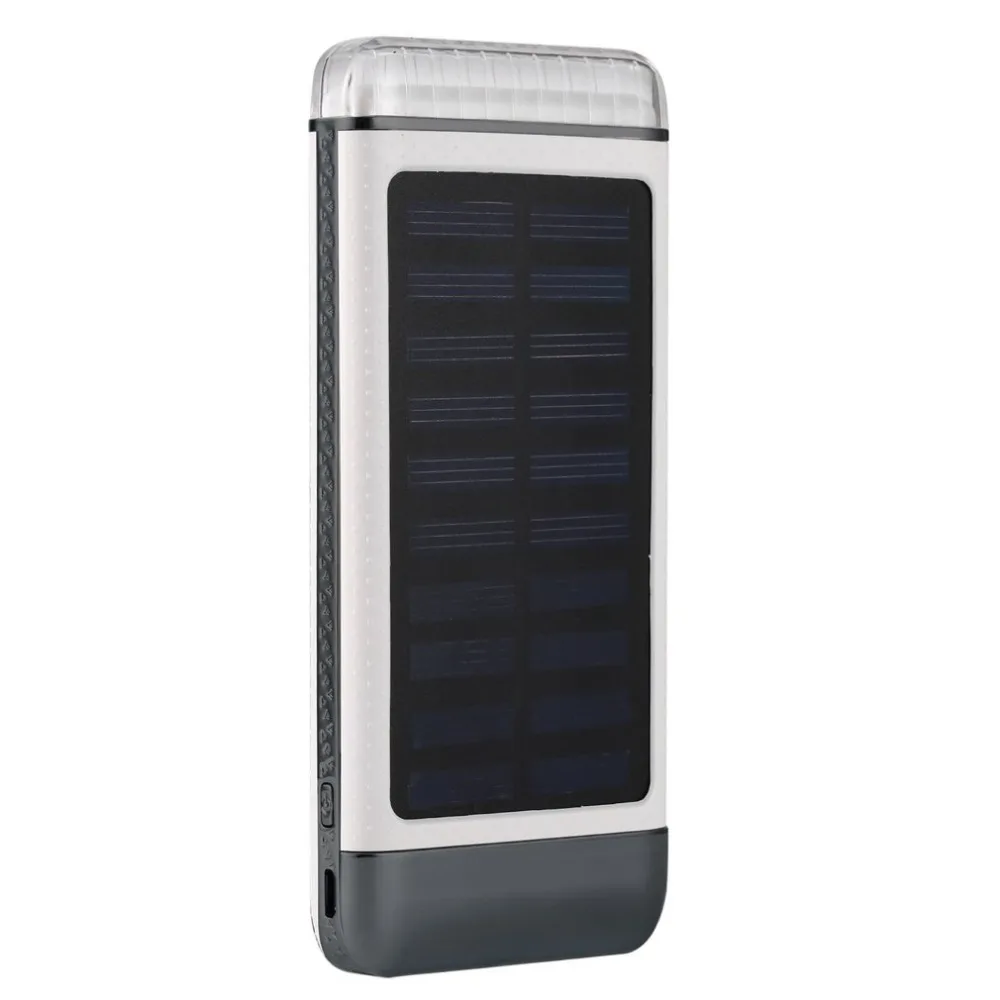 10000 MAh солнечный банк питания три USB+ светодиодный свет короткого замыкания защита длительная Высокая емкость Внешняя батарея