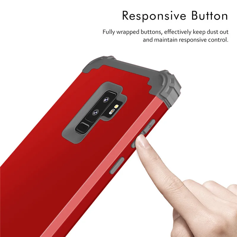 Полузавернутый силикагель + PC 3 в 1 чехол для мобильного телефона с защитой от