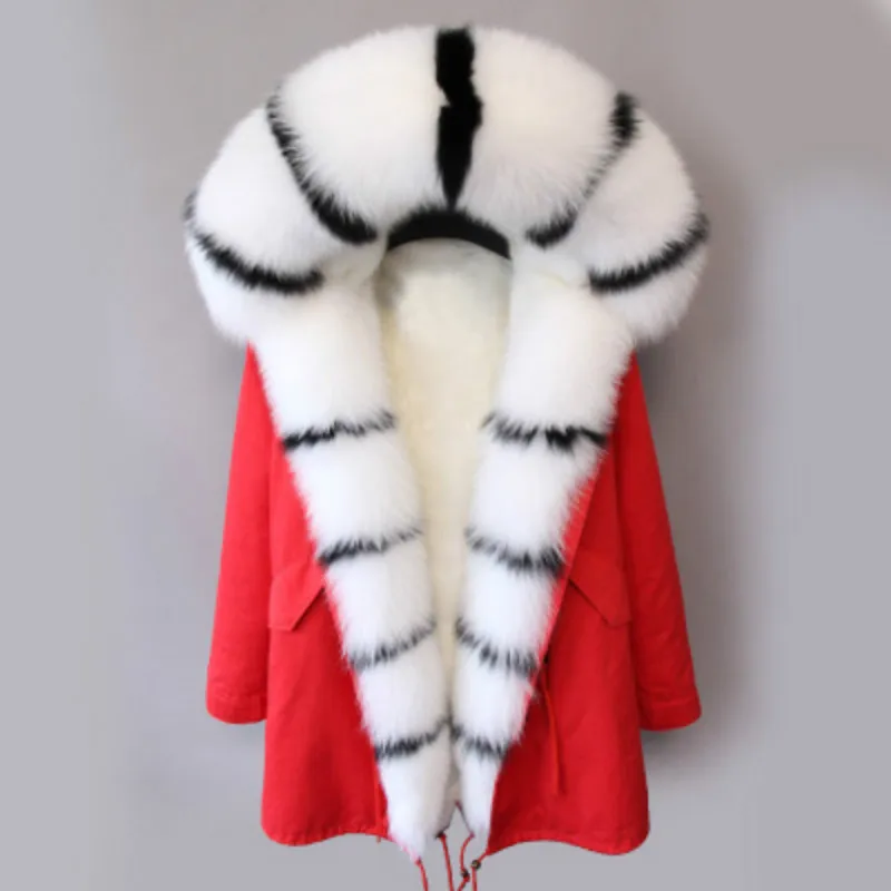 Пальто с натуральным мехом бренд 2020 зимняя куртка женская длинная парка