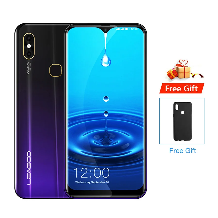 Phantom Purple LEAGOO M13, Android 9,0, 19:9, 6,1 дюймов, 4 Гб ОЗУ, 32 Гб ПЗУ, четырехъядерный процессор MT6761, отпечаток пальца, распознавание лица, 4G, мобильный телефон с каплями воды - Цвет: Phantom Purple