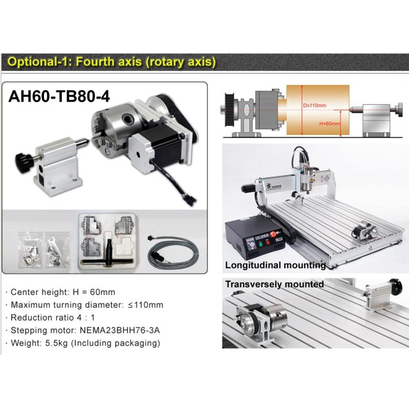 LY 8060Z USB 4 оси 2.2квт с пультом дистанционного управления mach3 мини CNC фрезерный