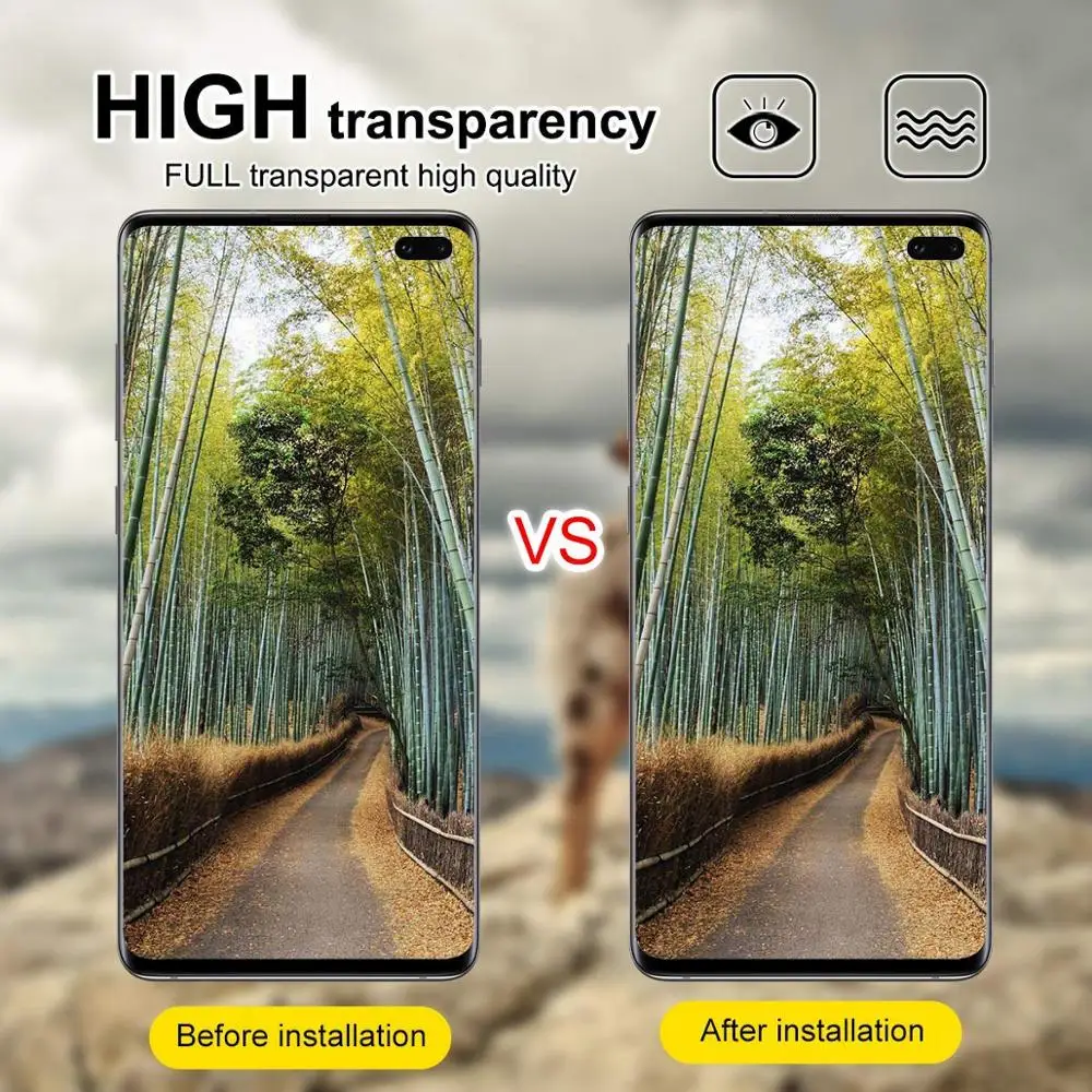 Задняя крышка для объектива камеры samsung Galaxy S8 S9 S10 Plus Lite прозрачная Гибкая