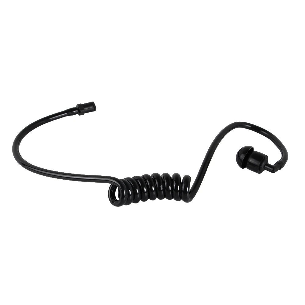 10pcs/lot black detachable air tube with earphones for motorola radio earpiece earpiece replacement black detachable air tube