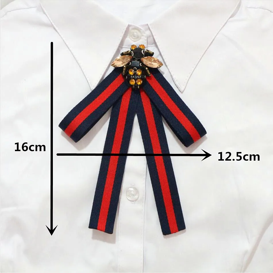 Лента в полоску с бантом заколки ручной работы лента пчелами галстук Женская