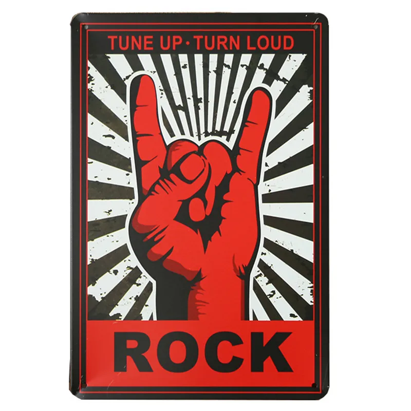 30X20 см винтажный домашний Декор металлическая вывеска I Love You Rock все ок Настенная роспись булавка для гостиной плакат паб H16
