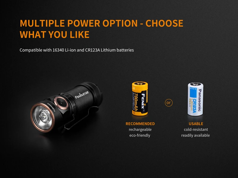 Портативный Fenix E18R Cree XP-L светодиодный высокопроизводительный перезаряжаемый EDC фонарик с бесплатной батареей