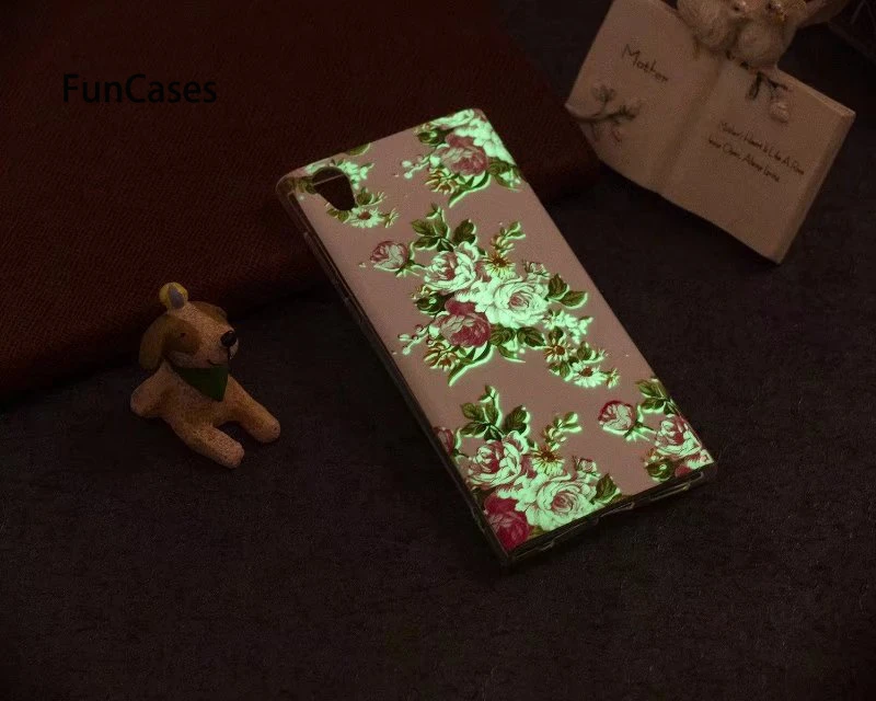 Мягкий ТПУ светящийся чехол для sony Xperia L1 мультяшный силиконовый тонкий защитный
