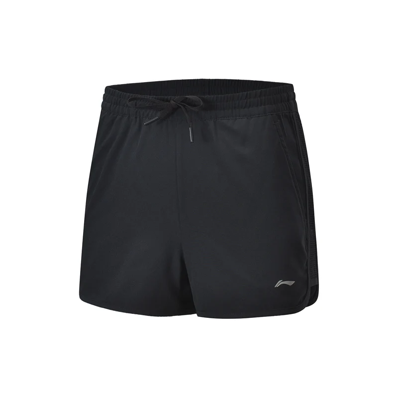 Li-Ning женские тренировочные спортивные шорты 86% полиэстер 14% спандекс дышащие удобные спортивные шорты с подкладкой AKSP036 WKD614