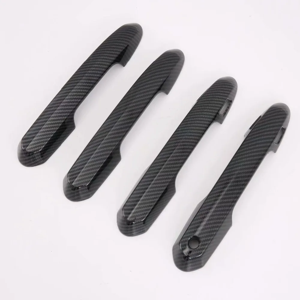 2 шт. хромированные накладки на дверные ручки из углеродного волокна и АБС