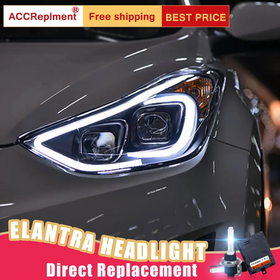 2 шт. светодиодный ные фары для Hyundai Elantra 2013-2016 Автомобильные ангельские глазки