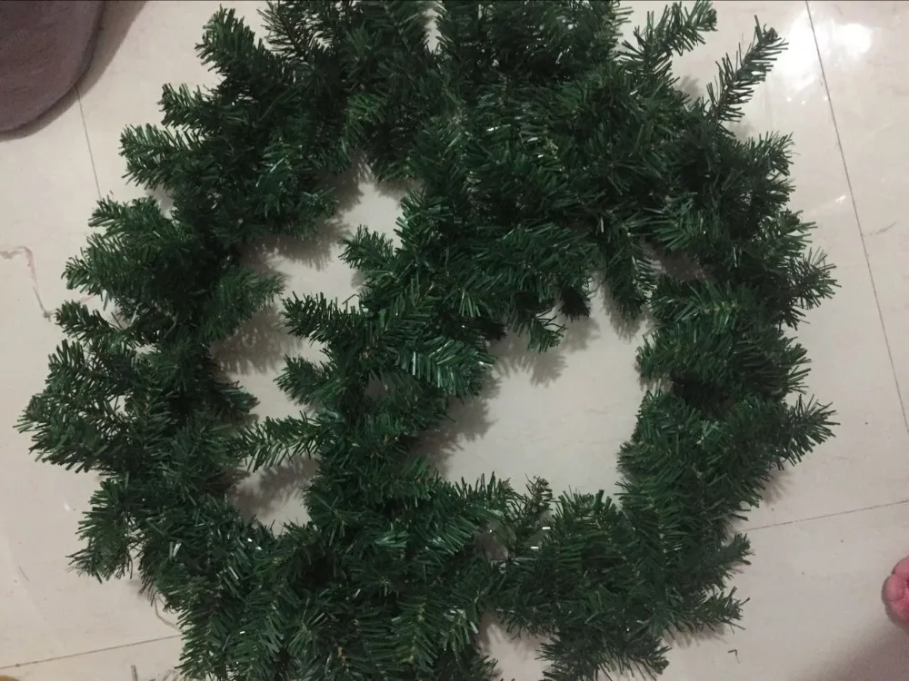 Рождественские товары decorazioni natale 270 см украшения дерева из синтетического ротанга Толстая мишура зеленая гирлянда вечерние украшения