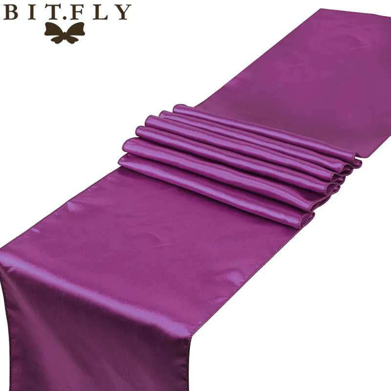Plum 30*275 см красочные пятна настольная дорожка Свадебная вечеринка украшения дома пятностойкая ткань Ресторан украшения покрытие стола расходные материалы - Цвет: Plum