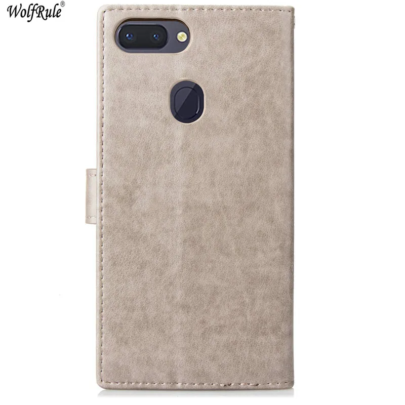WolfRule чехол для OPPO R15 с откидной крышкой из искусственной кожи + мягкий ТПУ
