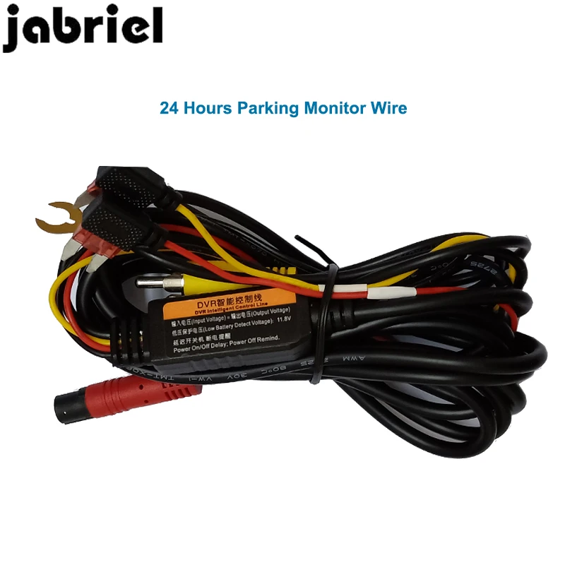Jabriel 24 часа стояночный монитор провод 2,6 метров трансформатор для автомобильных видеорегистраторов для приборной камеры Автомобильный видеорегистратор возможный трансформатор