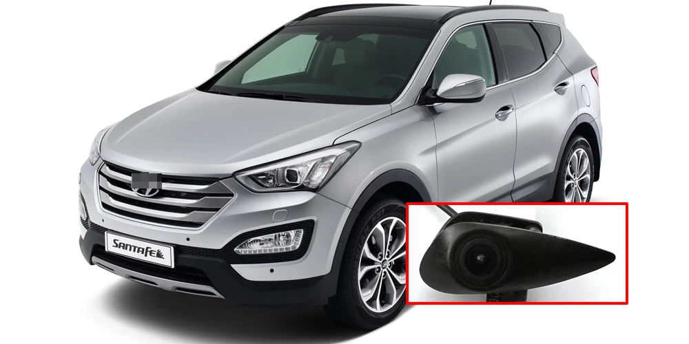 Авто камера для hyundai Santa Fe DM 2012- автомобиля вид спереди Логотип встроенный(не обратный задний парковочная камера