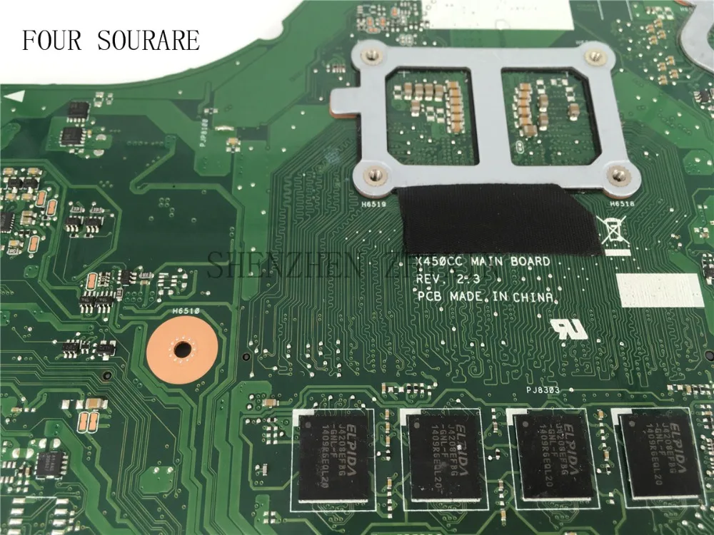 Материнская плата Four sourare для ASUS X450CC X450C F450V материнская ноутбука процессор 4 Гб