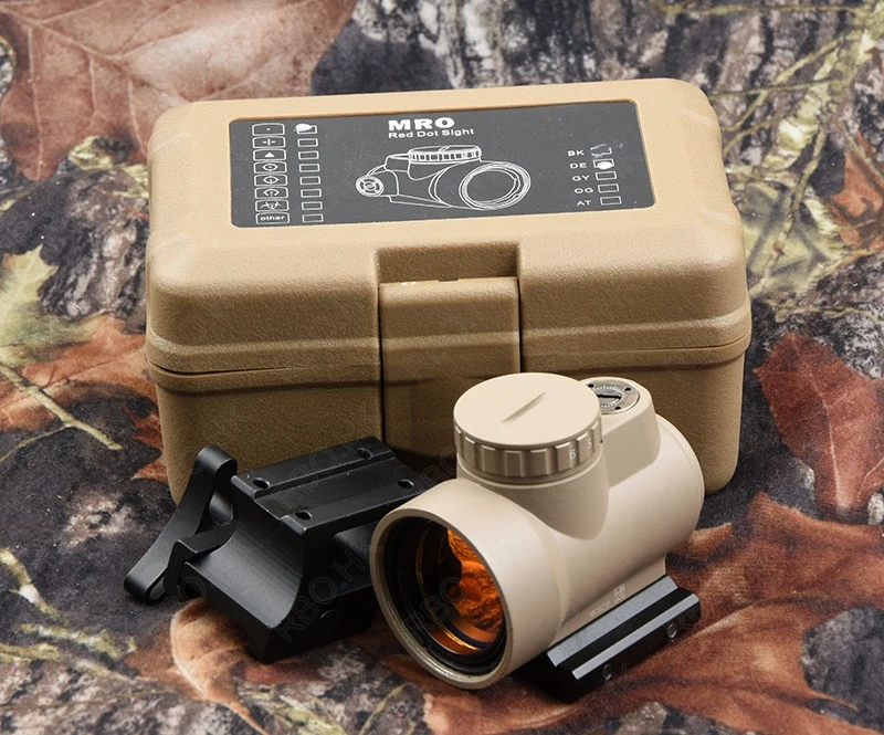 Тактический trijicon mro стиль 1x Red Dot прицел увеличение adatpor Picatinny крепление загар Охота Стрельба M9500