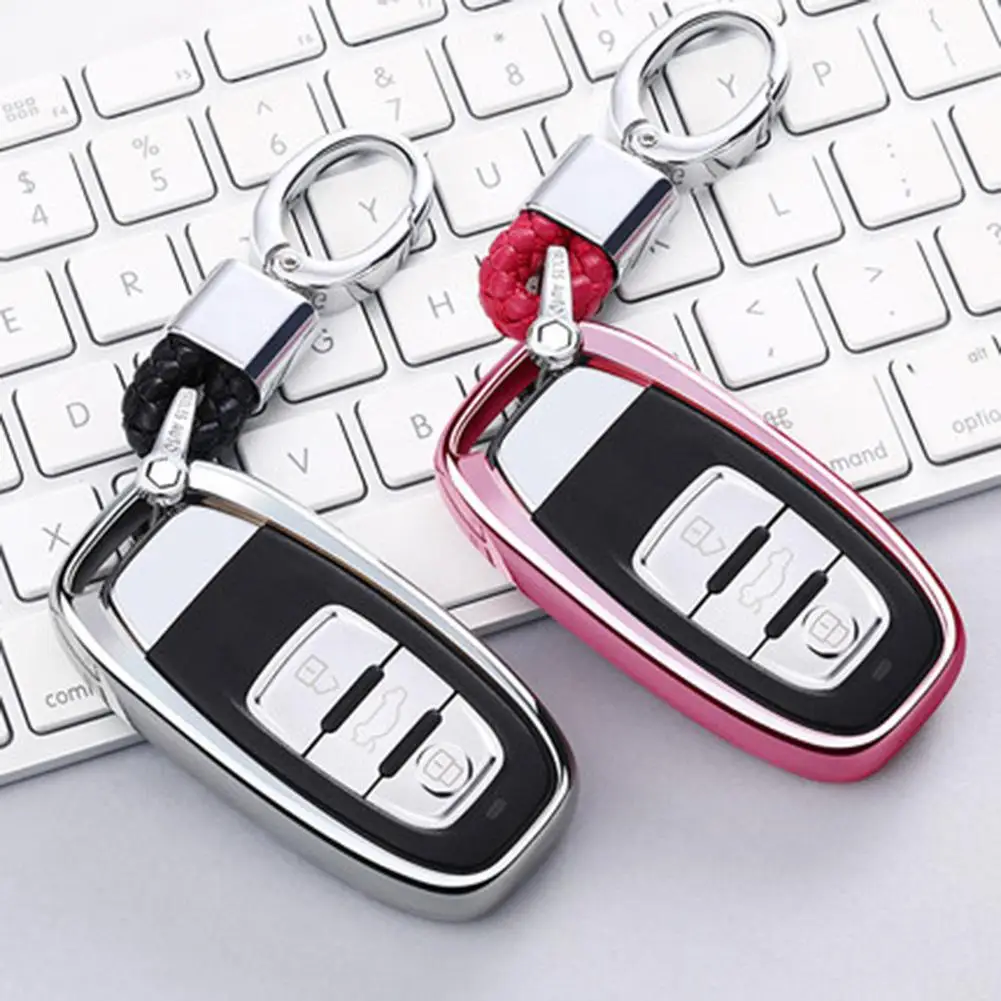 Автомобильный ТПУ удаленный умный чехол для ключей Fob Audi A1 A3 A4 A5 A6 A7 A8 Quattro Q3 Q5 Q7 2009