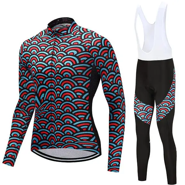 Зимний термальный флисовый велотренажер Мужской комплект pro team skinsuit комплект одежды для велосипеда mtb велосипедная одежда униформа наряд Одежда - Цвет: jersey and pants 9