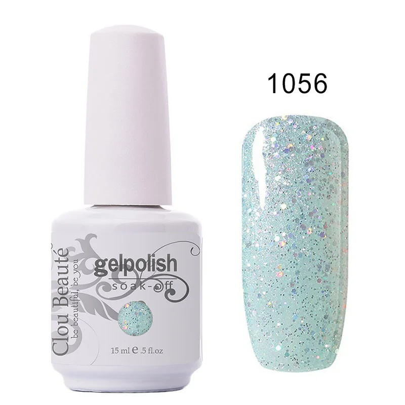 Clou Beaute Bling Блеск УФ-гель для ногтей Vernis Полупостоянный лак для ногтей замочить от телесного розового французский маникюрный лак - Цвет: 1056