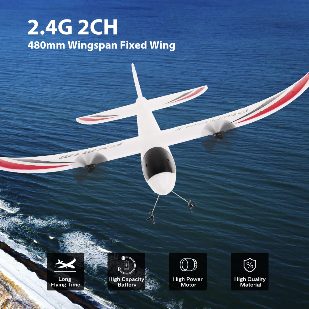 RC самолет FX 818 2 4G 2CH 480 мм размах крыльев с дистанционным управлением планер