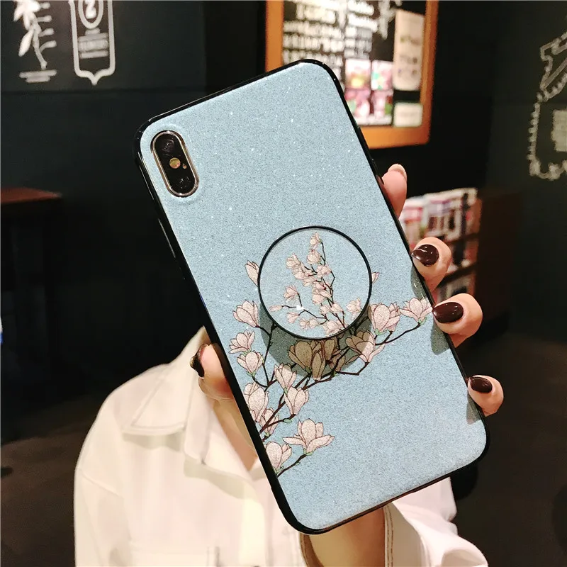 Чехол-подставка для телефона Samsung Galaxy J3 J4 J5 J6 Plus J7 J8 J2 Pro Prime Core J530 J730 цветочный силиконовый чехол