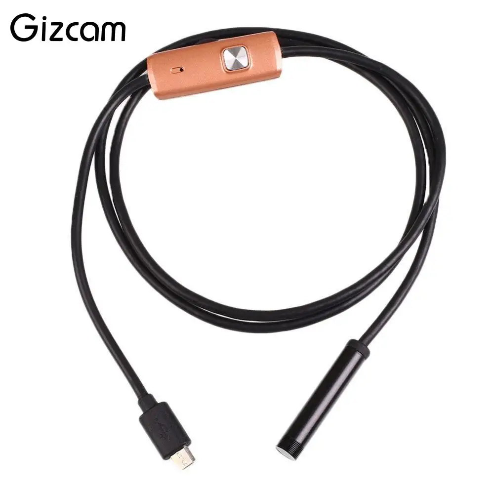 Gizcam 7 мм объектив 1 м мягкий/жесткий кабель Android телефон Micro USB OTG эндоскопа IP67