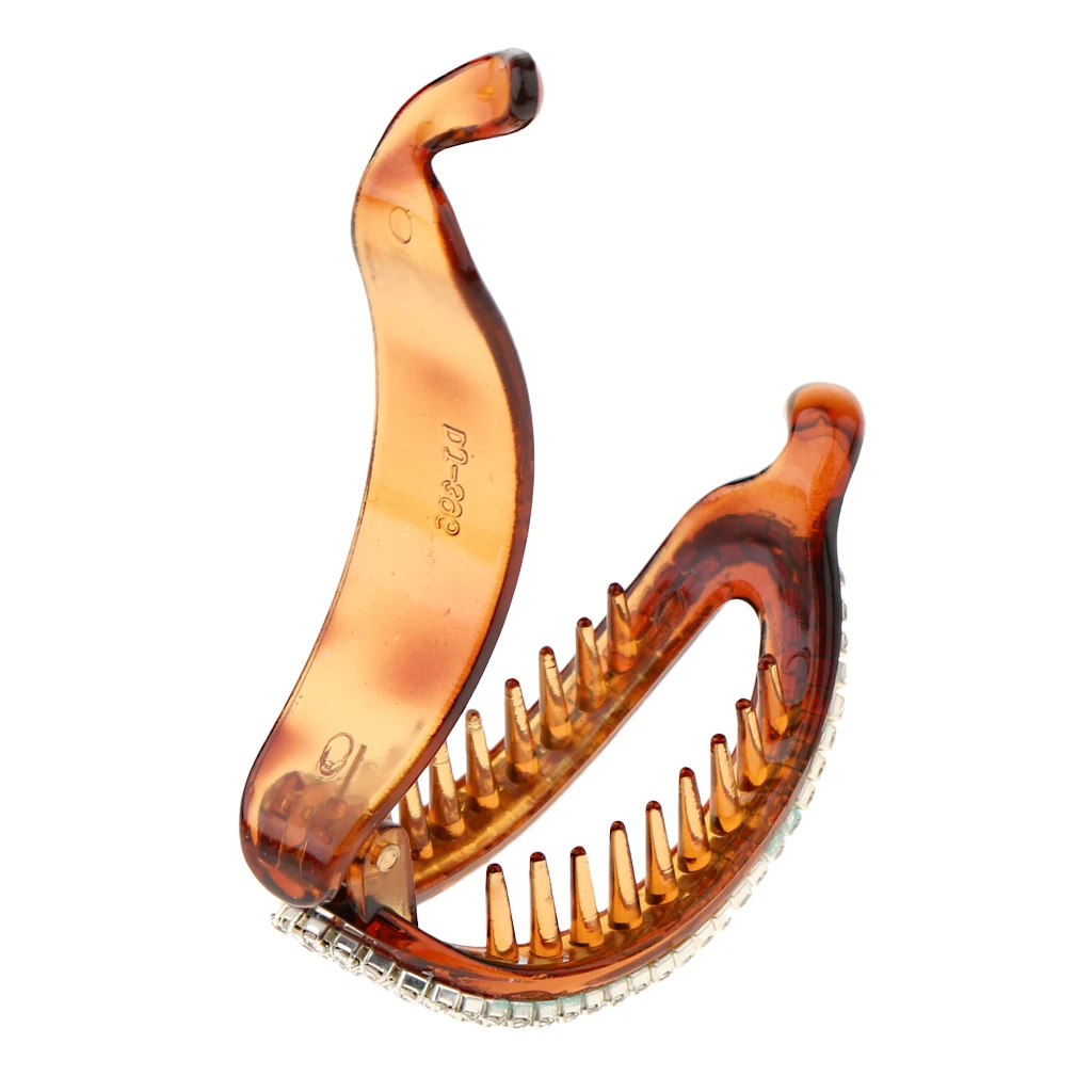 2x стразы для женщин и девушек пустотелая заколка волос в форме банана Свадебная