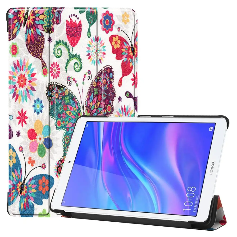 Зеленый Кожаный чехол для huawei MediaPad T5 8,0 JDN2-W09/AL00 Fundas M5 Lite 8,0 чехол для планшета с откидной подставкой для huawei Honor Pad 5 8,0 чехол - Цвет: Зеленый