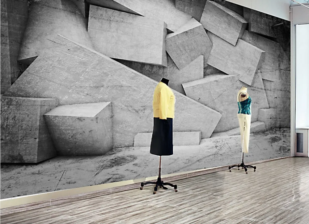 Бесплатная доставка на заказ 3D абстрактные геометрические обои для гостиной