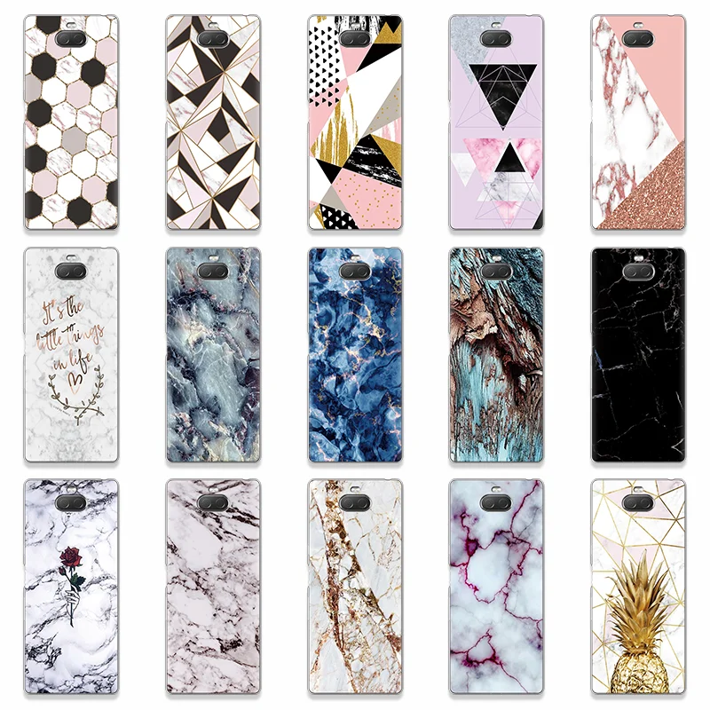 Marble Cover For Sony Xperia 10 Z5 Compact For Sony Xperia L1 L2 X XA XA1 Plus Ultra XA2 Plus XZ XZ1 Compact XZ3 Soft Clear Case