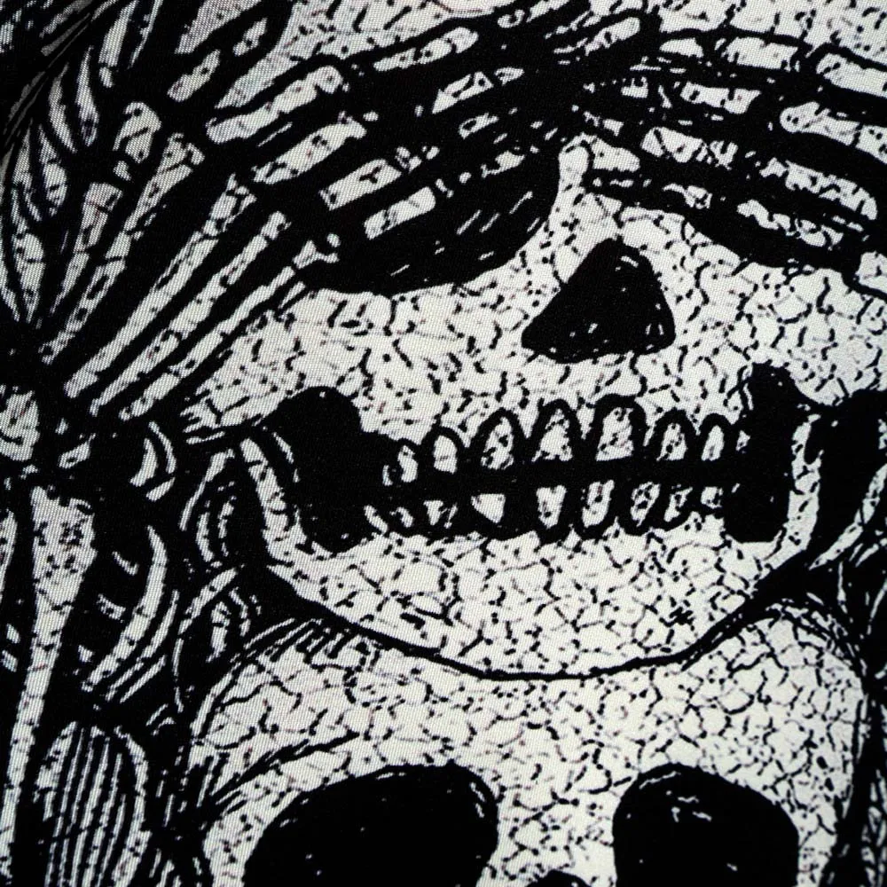 Женское платье с коротким рукавом круглым вырезом и черепом|Женские платья| |