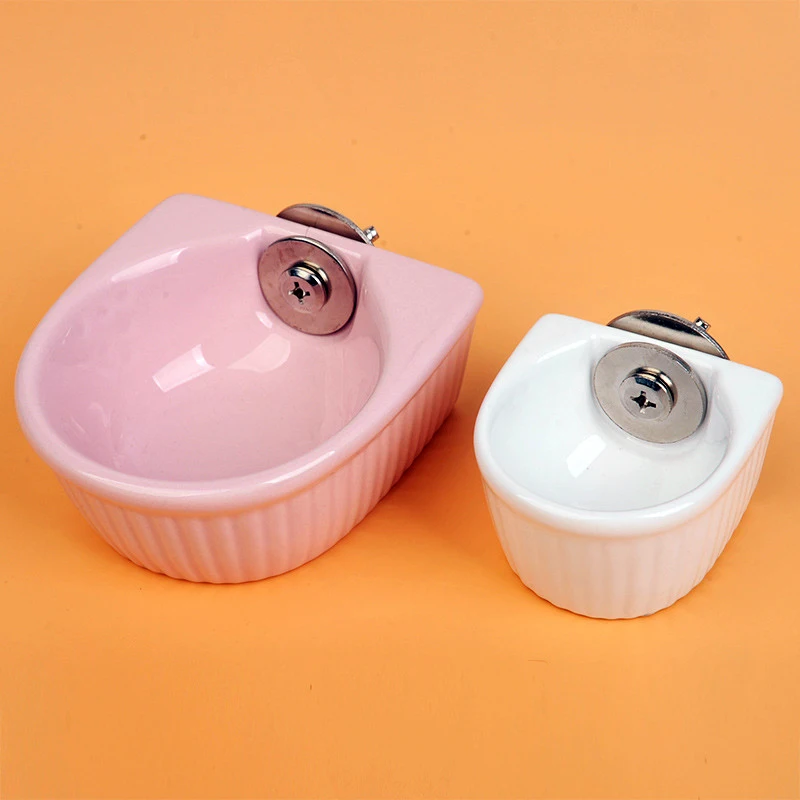 Кормушка для птиц хомяка Тоторо Керамическая миска с застежкой подвесная