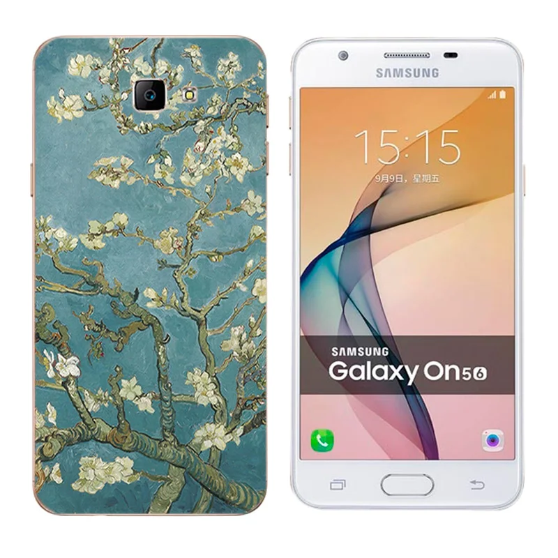 Чехол для Samsung Galaxy on5 2016 мягкий силиконовый чехол с принтом кота и Пейзажа J5 Prime on 5