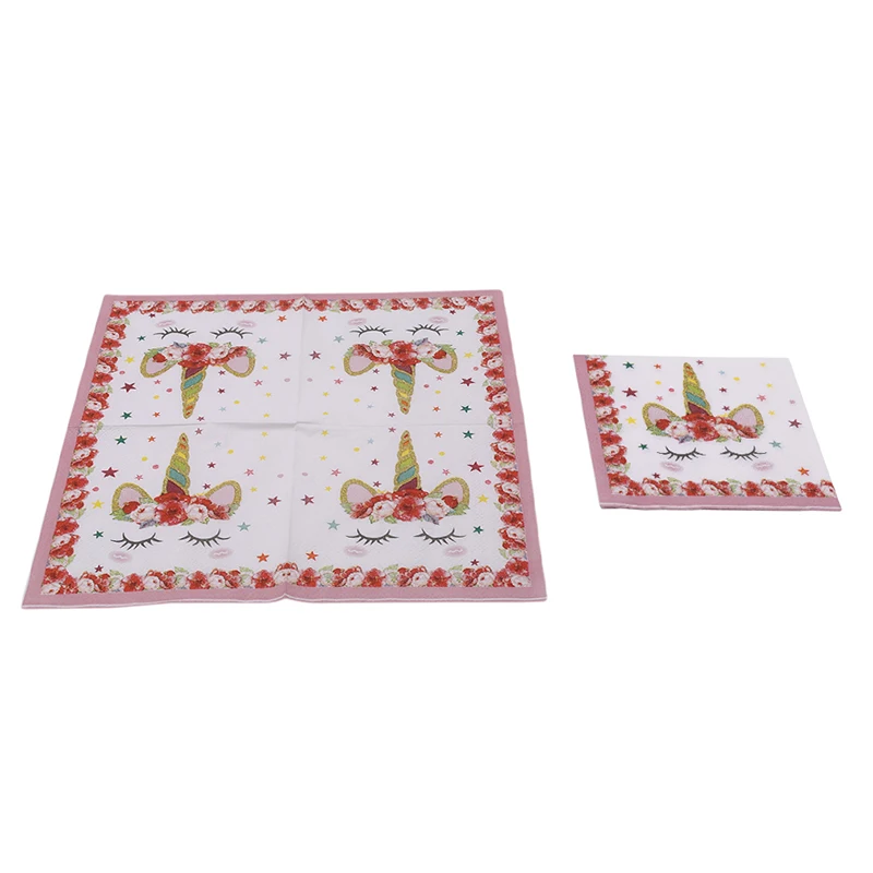 Единорог бумажная салфетка для вечеринки свадьбы ребенка день рождения товары
