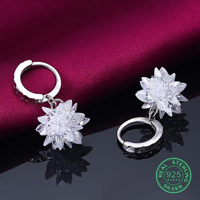 Стерлинговое серебро 925 пробы серьги для женщин изящные ювелирные изделия