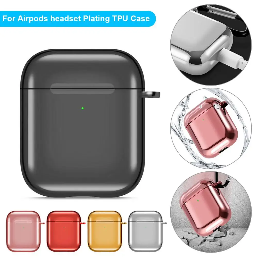 Новое покрытие ТПУ чехол Drop proof bluetooth наушники для Airpods с крюком качественная