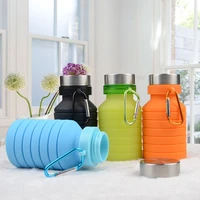 portable silicone retractable folding cup telescopic collapsible travel camping sport cup collapsible water bottle
