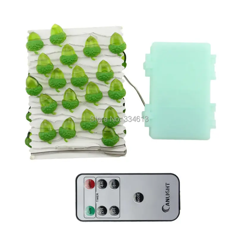 3 м 40LED Батарея работает Рождество желудь гайка в форме гирлянды светодиодные