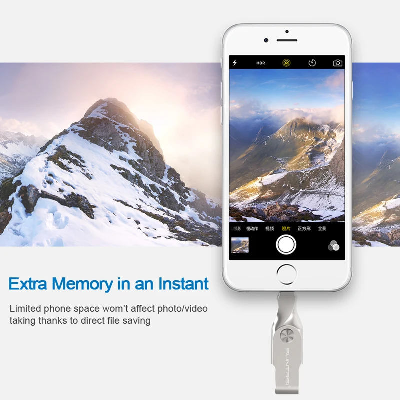 Suntrsi USB флеш накопитель для iPhone 32 Гб 64 Высокоскоростной 3 0 128 ГБ MFi металлический