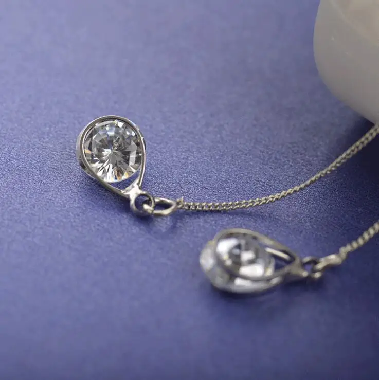 Женские серьги капельки с длинными кисточками модные ювелирные