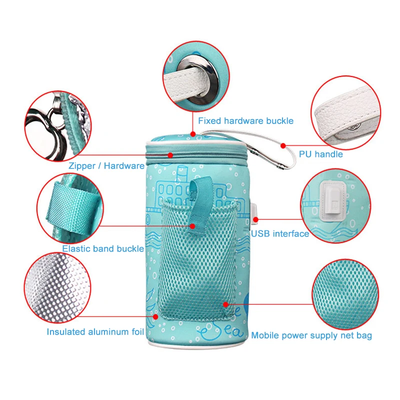 USB грелка для молока изолированная сумка переносная дорожная чашка детская