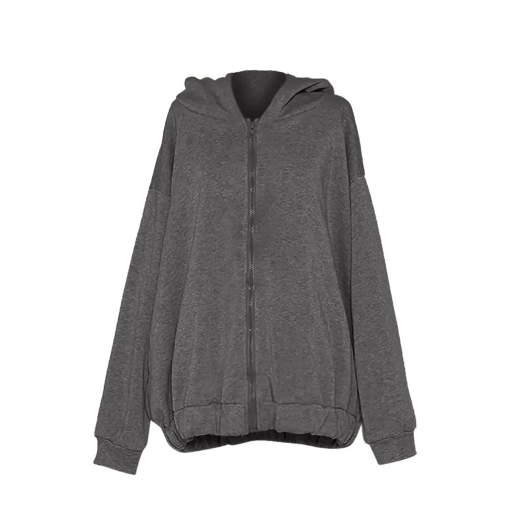 Women Zip hoodies sweatshirts plus size long sleeve solid color sports hooded back print letters casual running fitness tops|Женские