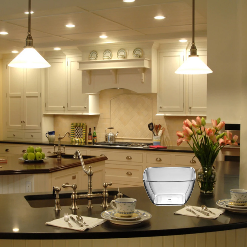 Миска для салата одноразовая пластиковая прозрачная 5 шт. 70 мл|Одноразовые чашки|