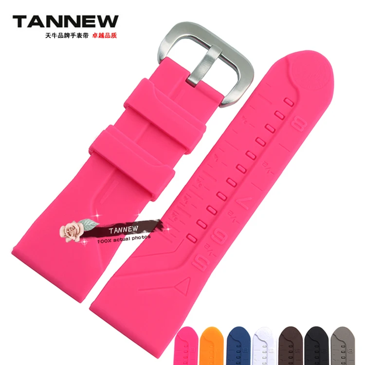 28 мм силиконовый резиновый ремешок для часов мягкий и удобный водонепроницаемый