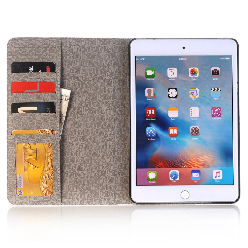 Mohini молодой Новый с модным рисунком милый мультфильм для Ipad mini 4 Стенд Слот карты