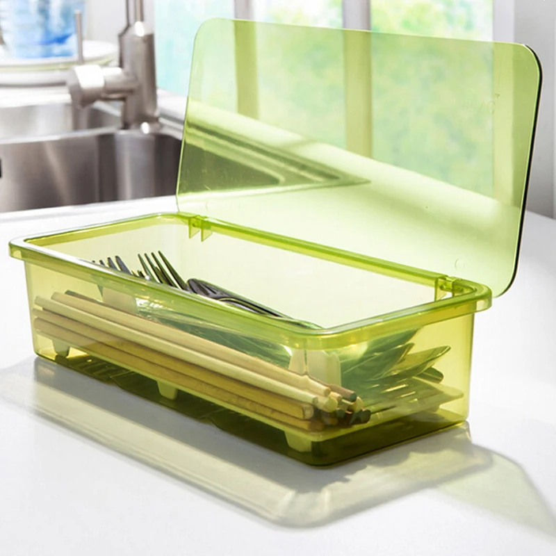 

FILBAKE Household Chopsticks Storage Rack Storage Porous Drain Holder Shovel Spoon Knife Fork Storage Box Kitchen Accessories